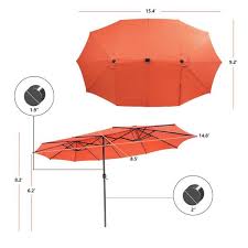Solar Led Lights Crank Patio Umbrella