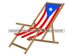 Puerto Rico Rican Beach Chair Flag