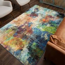 Mohawk Home Decollage Multi 9 Ft X 12 Ft Abstract Area Rug