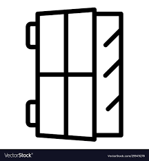 Big Glass Window Icon Outline Style