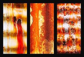 Corrugated Iron Triptych 9 Abstract