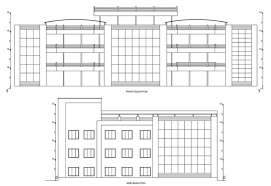 Dwg Drawing Front And Side Elevation Of