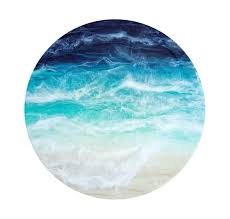 Seascape Painting Ocean Waves Blue
