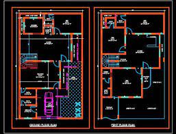 Duplex House Plan Free Dwg