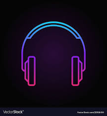 Colorful Headphones Simple Vector Icon