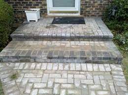 Brick Paver Step Repair Failing Front