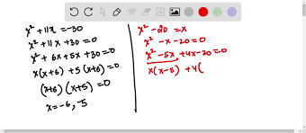 Solved Solving Quadratic Equations By