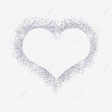 Silver Glitter Heart Png Picture