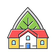 Greenhouse Building Color Icon Vector