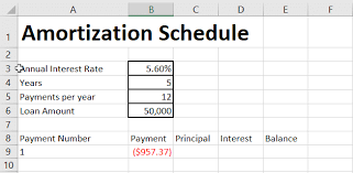 Amortization Schedule In Excel