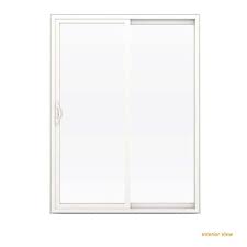60 In X 80 In V 2500 White Vinyl Right Hand Full Lite Sliding Patio Door W White Interior