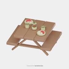 Premium Psd Camping Table 3d Icon