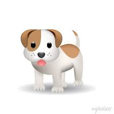 Dog Vector Emoji Ilration Isolated