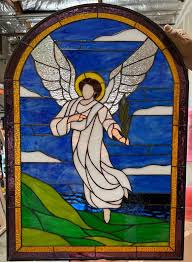 Angel Stained Glass Window Panel