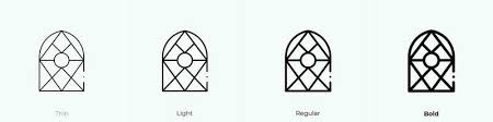 Stained Window Vector Art Icons And