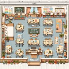 Classroom Floor Plan With Detailed