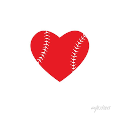 Heart Softball Ball Glyph Icon Clipart