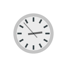 Vector Wall Clock Icon In Flat Style