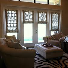 Roman Shades French Doors Redtail2