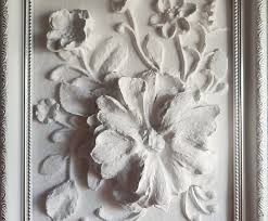 Plaster Wall Art Botanical Sculpture