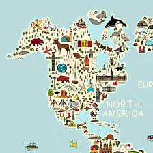 Travel Map Wall Mural Wall Decals