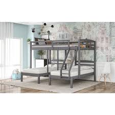 L Shaped Full Over Twin Bunk Beds