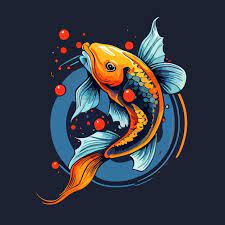 Koi Fish Vector Icon Ilration