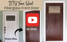 Faux Wood Fiberglass Door With Gel Stain