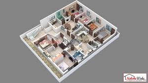 5 Bhk Flats 3d Floor Plan House