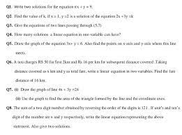 Class 9 Maths Chapter 4 Linear