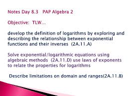 Exponents V Properties Of Logarithms