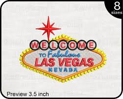 Las Vegas Sign Design For Embroidery