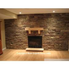 Thin Ledgestone Veneer Fireplace Wall