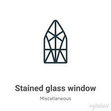 Stained Glass Window Outline Vector