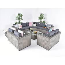 Sutton 5pc Rattan Corner Sofa Set Thick