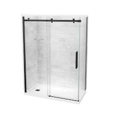 Black Corner Shower Kit