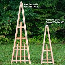 Cedar Large Sized Pyramid Trellis By