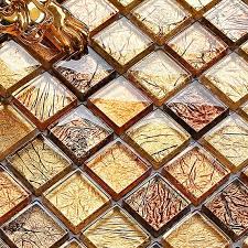 Golden Glass Mosaic Bling Backsplash