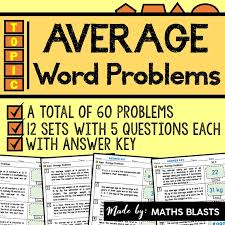 Average Word Problems Made By Teachers
