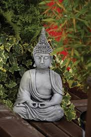 Pearl Hat Thai Stone Buddha Garden Ornament