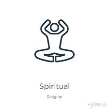 Linear Spiritual Outline Icon Isolated