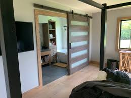 Panel Glass Makes For A Great Barn Door