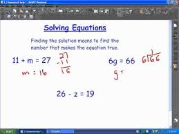Solving Equations Mentally