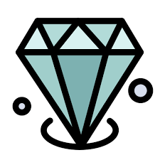 Diamond Flatart Icons Lineal Color Icon