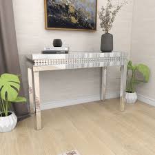 Silver Wood Glam Console Table 47 X