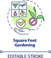 Square Foot Gardening Concept Icon