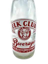 Vintage Elk Club Beverages Quart Bottle