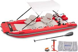 Sea Eagle Fastcat12 Catamaran Inflatable Boat Swivel Seat Canopy Package