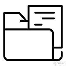 Paper Folder Icon Outline Paper Folder