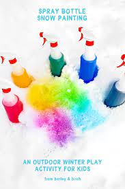 Make Spray Bottle Snow Paint For